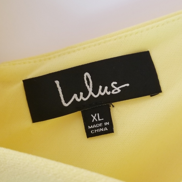 LULUS Double V-Neck Mini Dress - Yellow - Picture 9 of 10